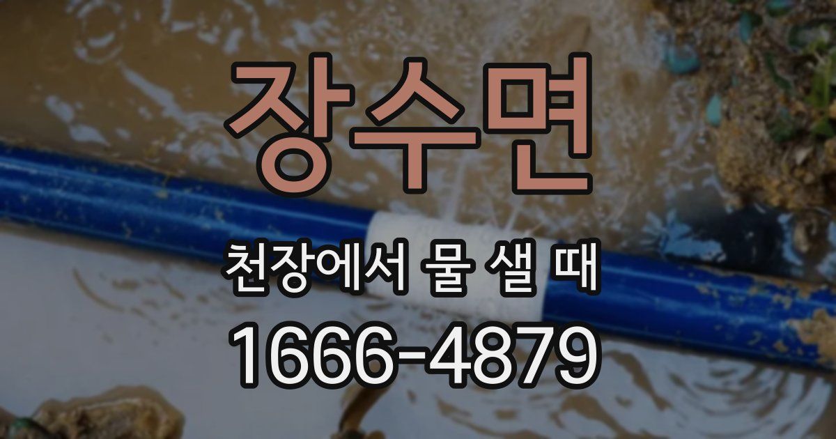 장수면 천장에서 물 샐 때