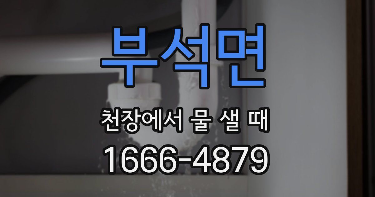 부석면 천장에서 물 샐 때