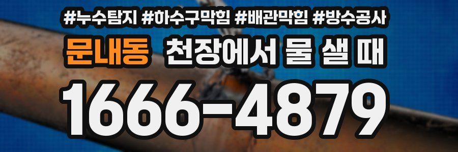 문내동 천장에서 물 샐 때