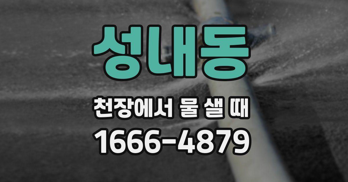 성내동 천장에서 물 샐 때