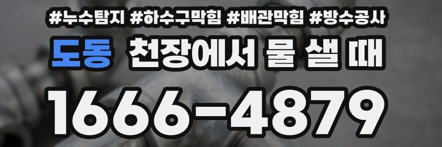 도동 천장에서 물 샐 때