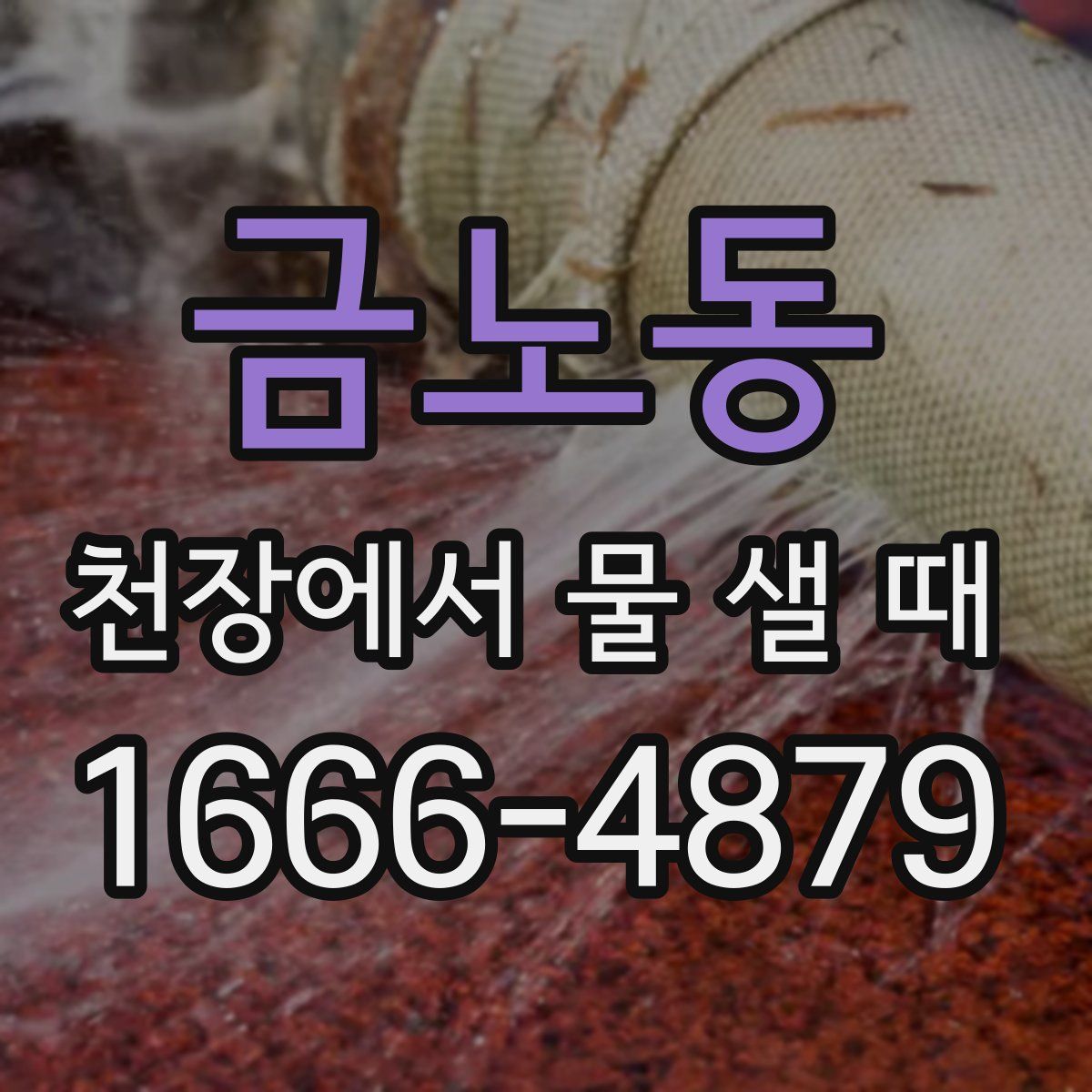금노동 천장에서 물 샐 때