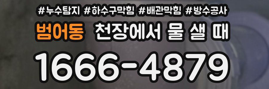 범어동 천장에서 물 샐 때