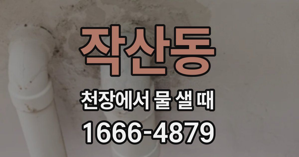 작산동 천장에서 물 샐 때