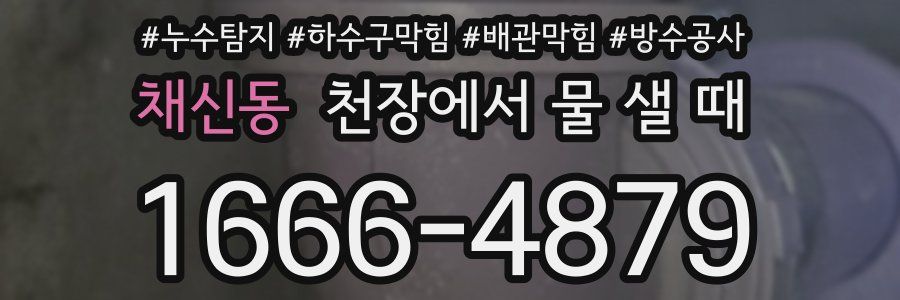 채신동 천장에서 물 샐 때