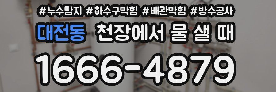 대전동 천장에서 물 샐 때