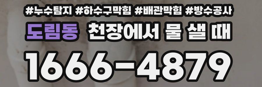 도림동 천장에서 물 샐 때