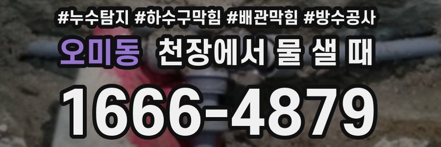 오미동 천장에서 물 샐 때