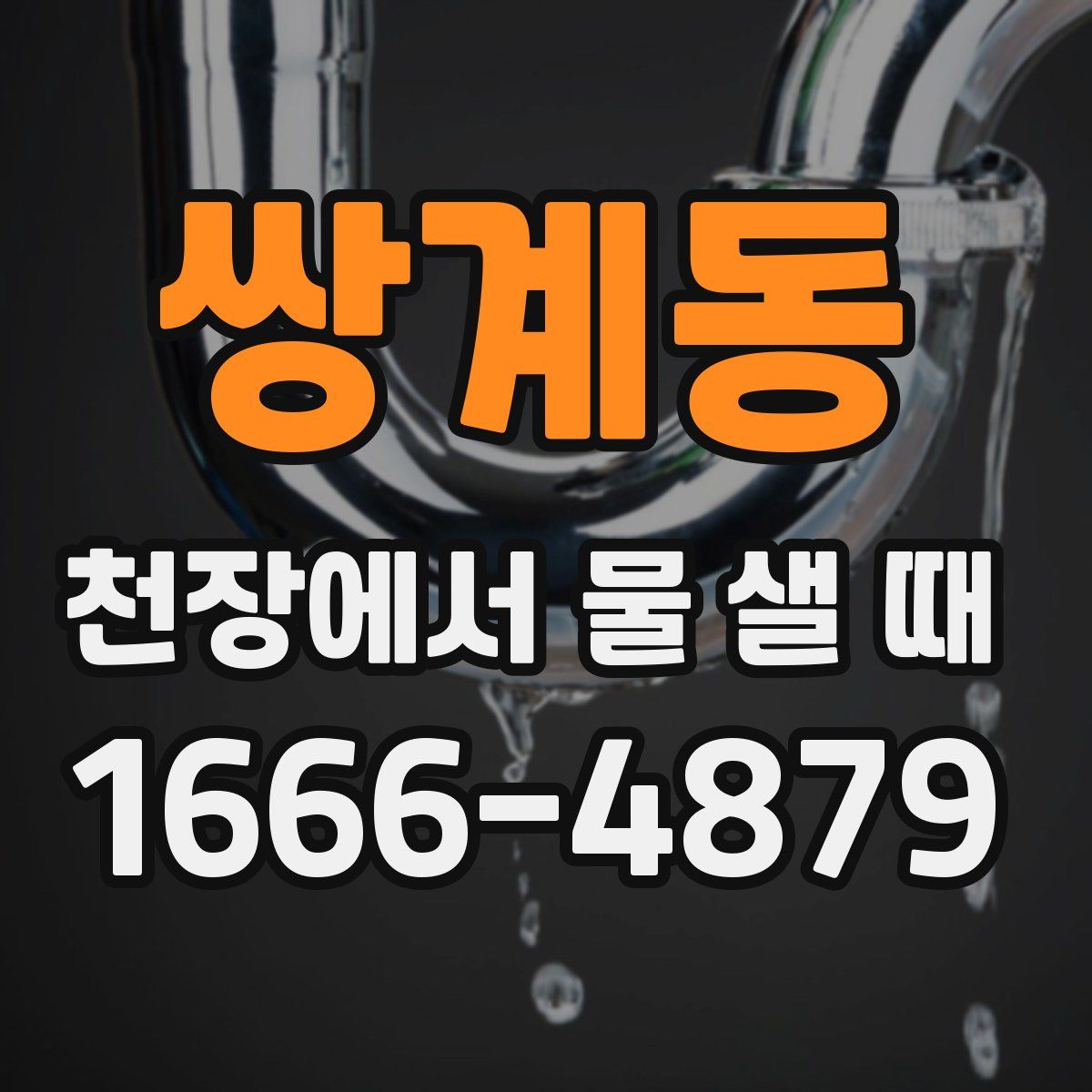 쌍계동 천장에서 물 샐 때
