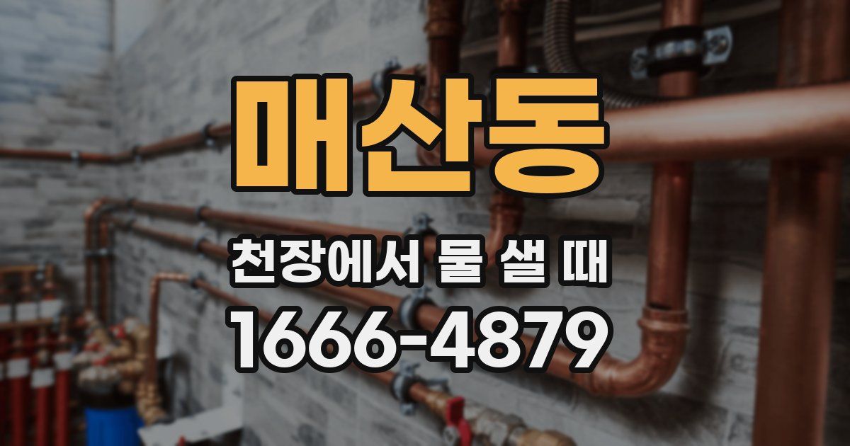매산동 천장에서 물 샐 때