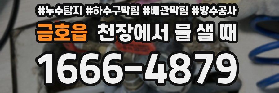 금호읍 천장에서 물 샐 때