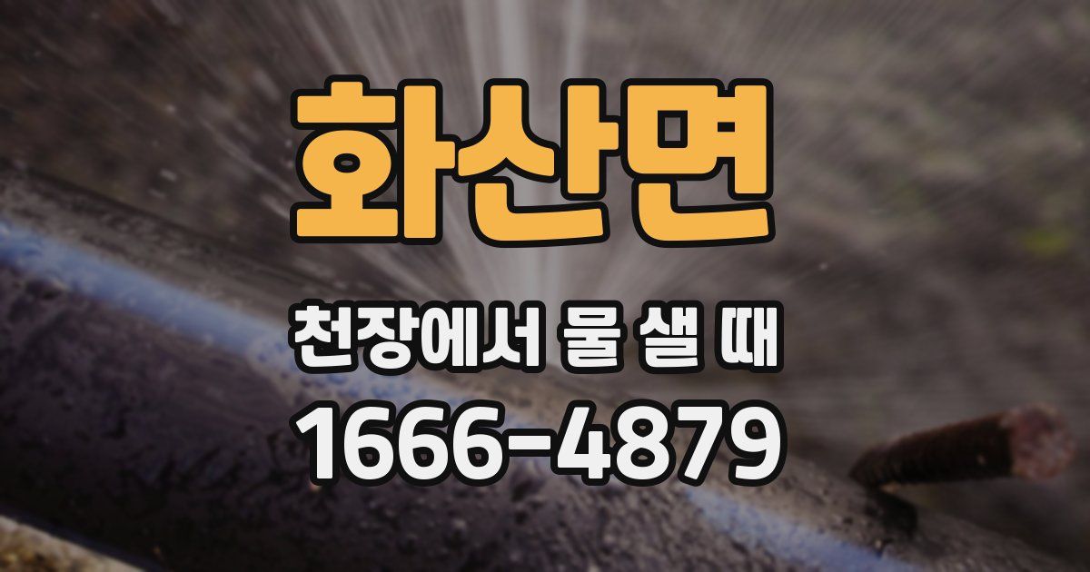 화산면 천장에서 물 샐 때