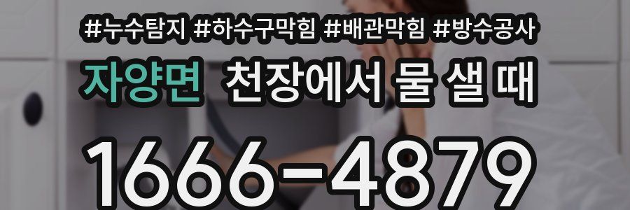 자양면 천장에서 물 샐 때