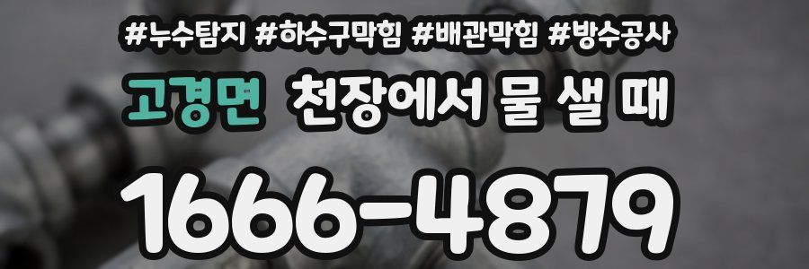 고경면 천장에서 물 샐 때