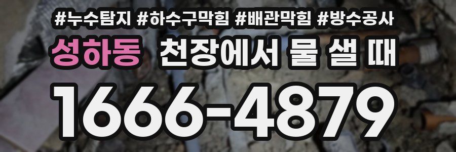 성하동 천장에서 물 샐 때
