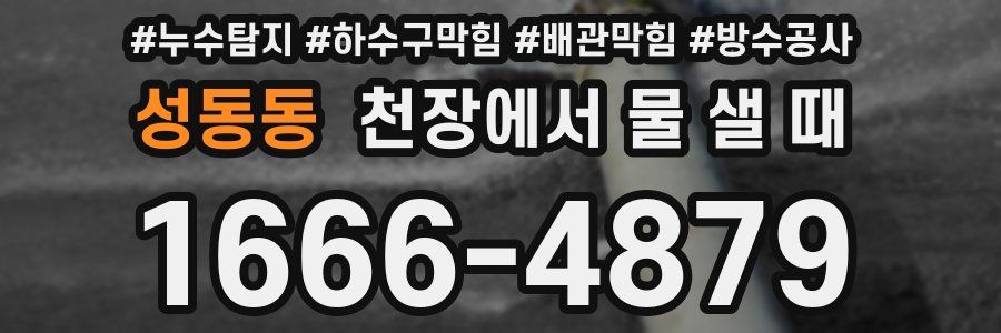 성동동 천장에서 물 샐 때