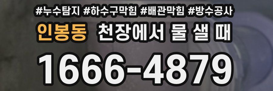 인봉동 천장에서 물 샐 때