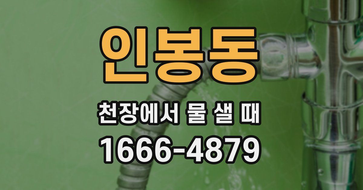 인봉동 천장에서 물 샐 때