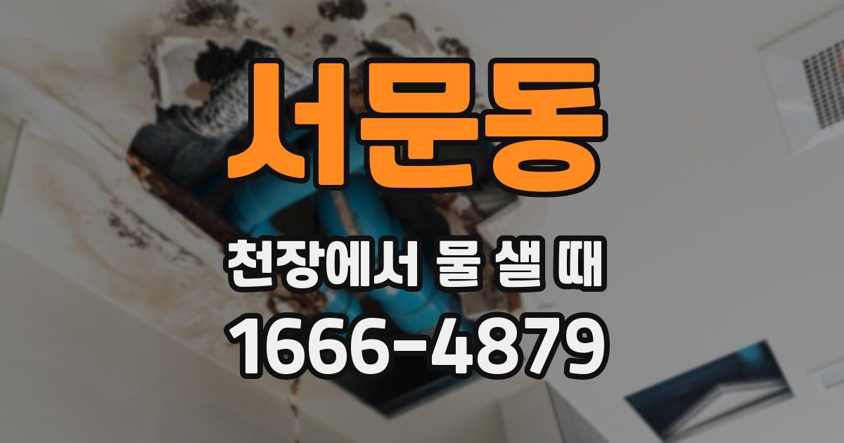 서문동 천장에서 물 샐 때