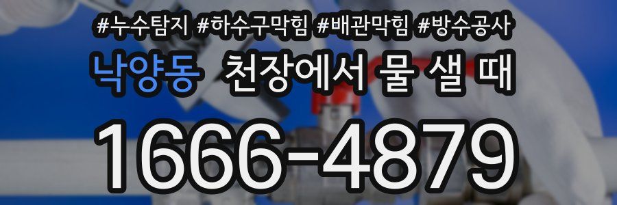 낙양동 천장에서 물 샐 때