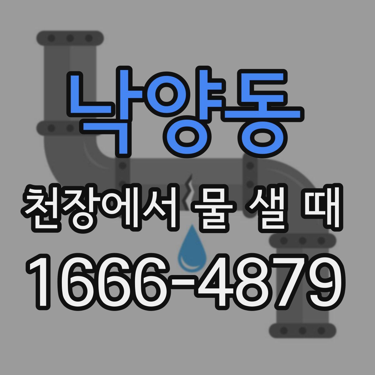 낙양동 천장에서 물 샐 때