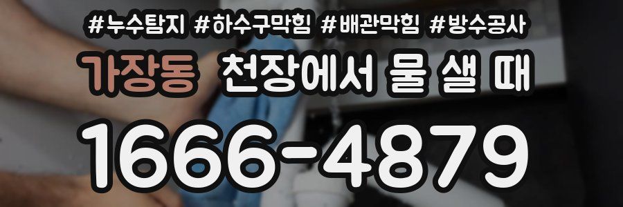 가장동 천장에서 물 샐 때