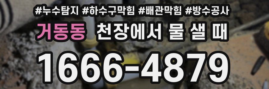 거동동 천장에서 물 샐 때