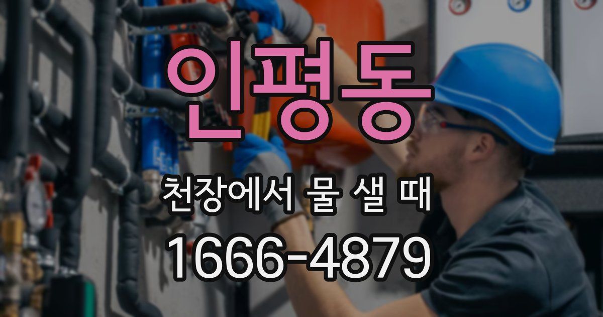 인평동 천장에서 물 샐 때
