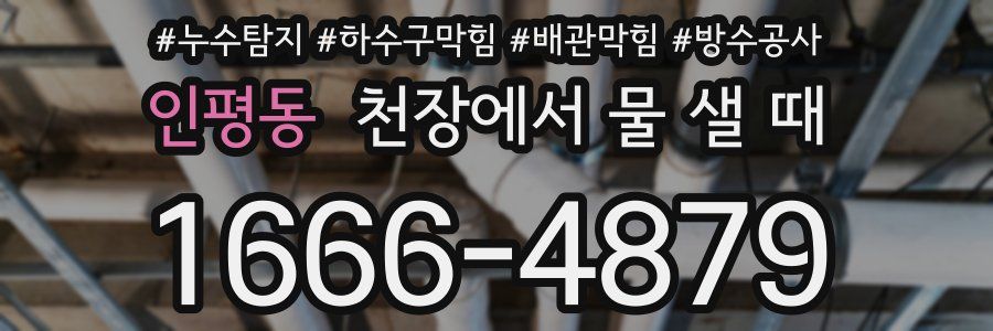 인평동 천장에서 물 샐 때