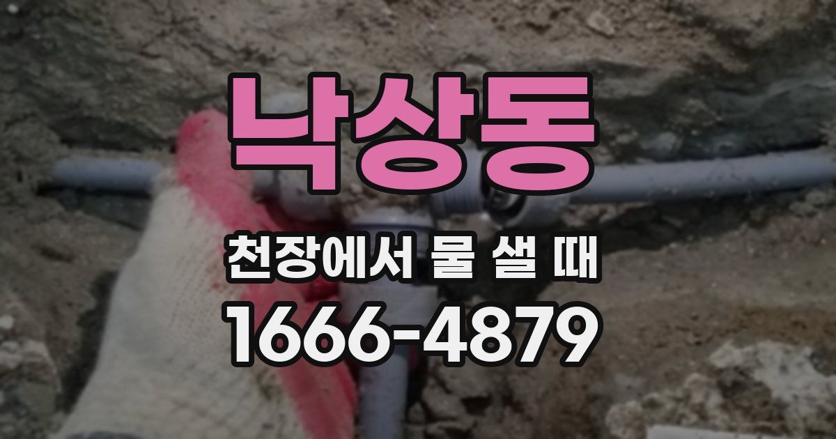 낙상동 천장에서 물 샐 때