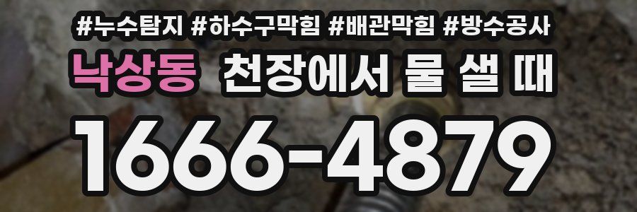 낙상동 천장에서 물 샐 때