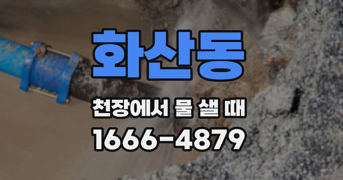 화산동 천장에서 물 샐 때