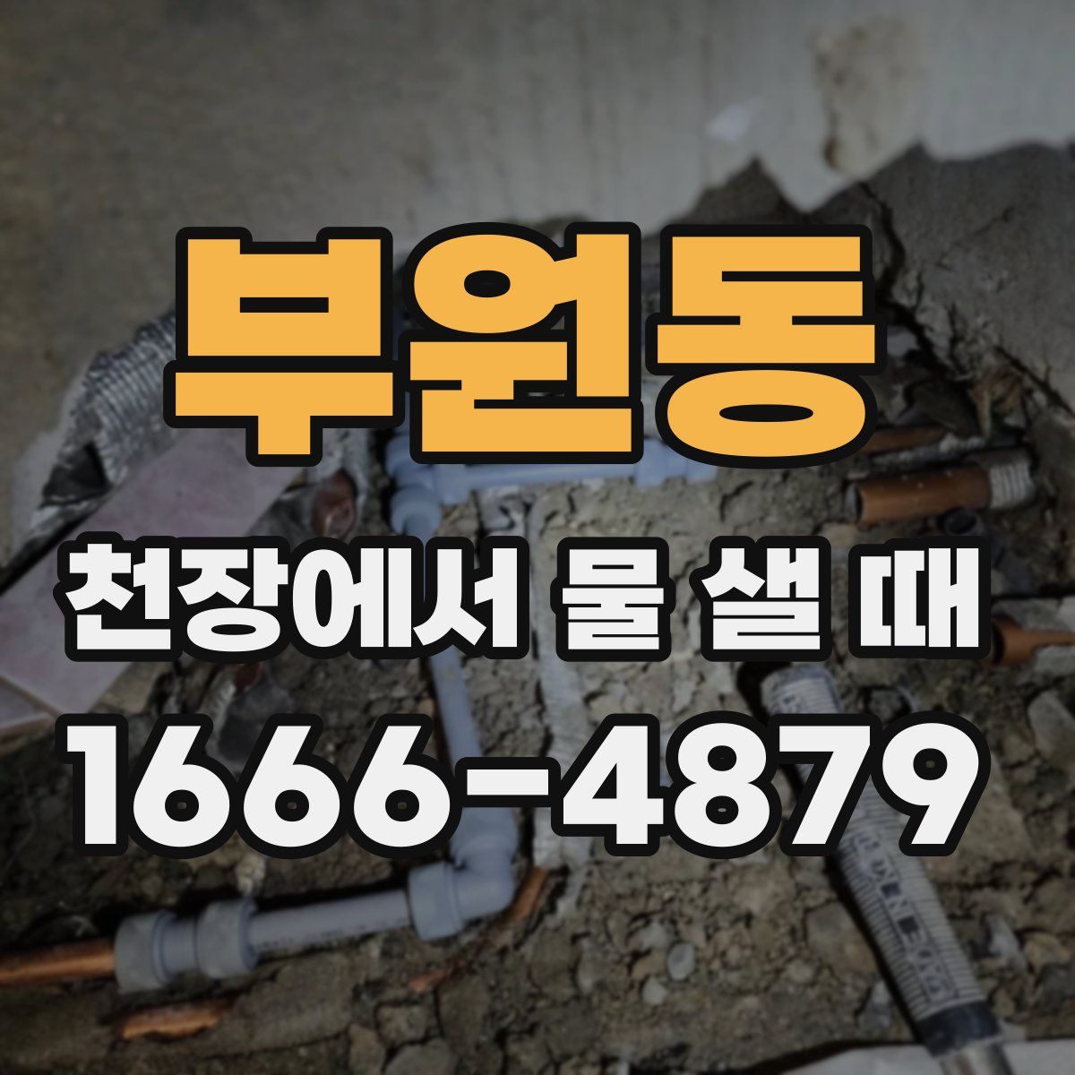 부원동 천장에서 물 샐 때