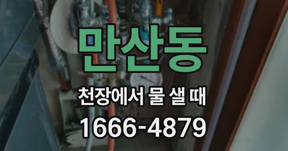 만산동 천장에서 물 샐 때
