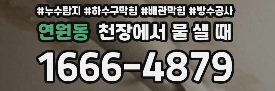 연원동 천장에서 물 샐 때