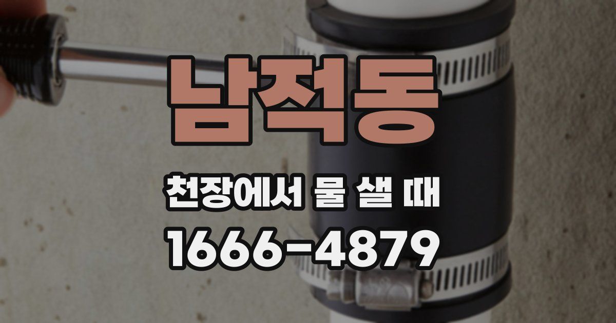 남적동 천장에서 물 샐 때