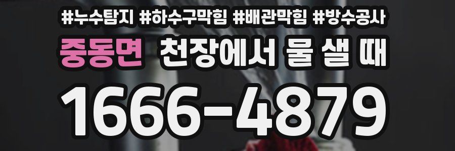 중동면 천장에서 물 샐 때