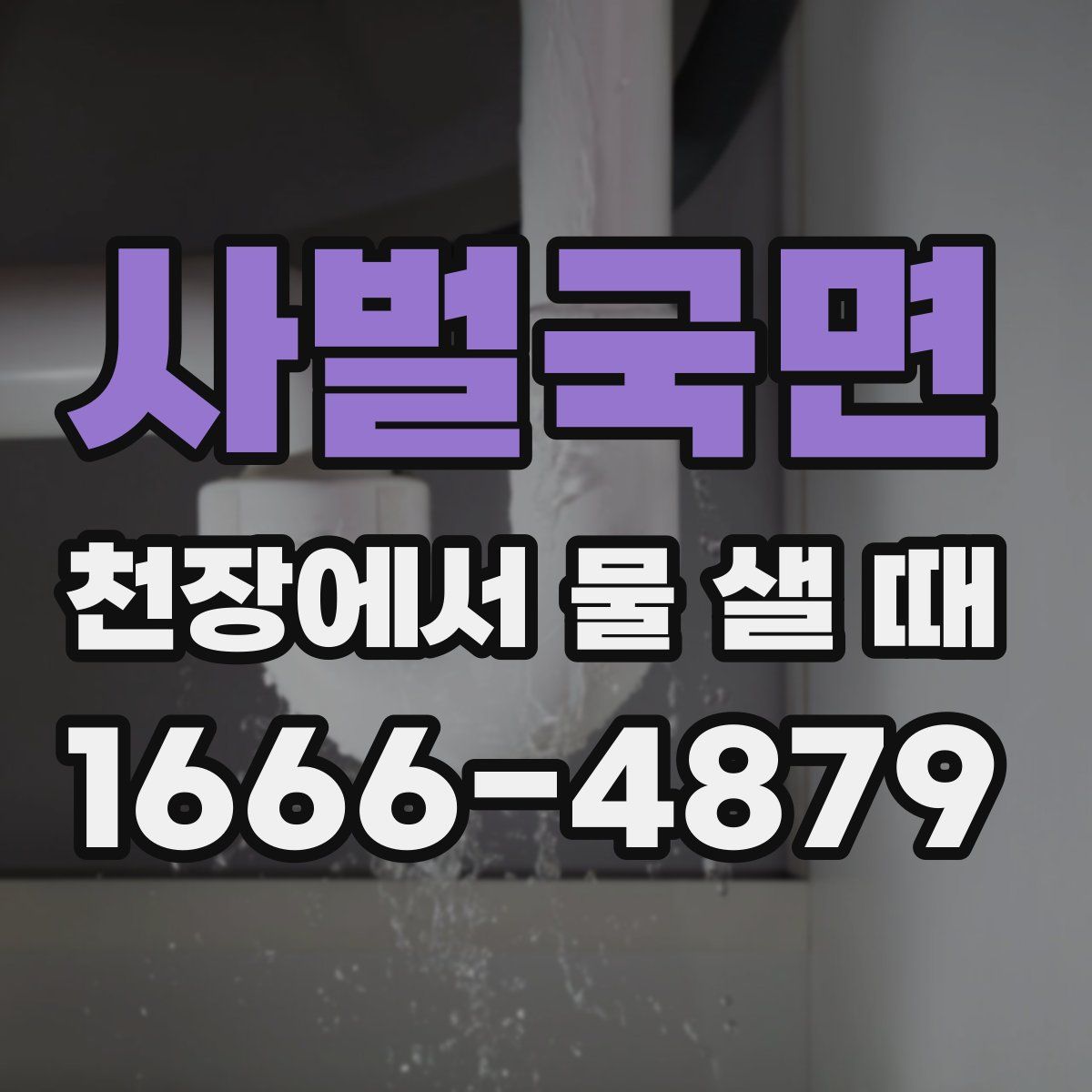 사벌국면 천장에서 물 샐 때