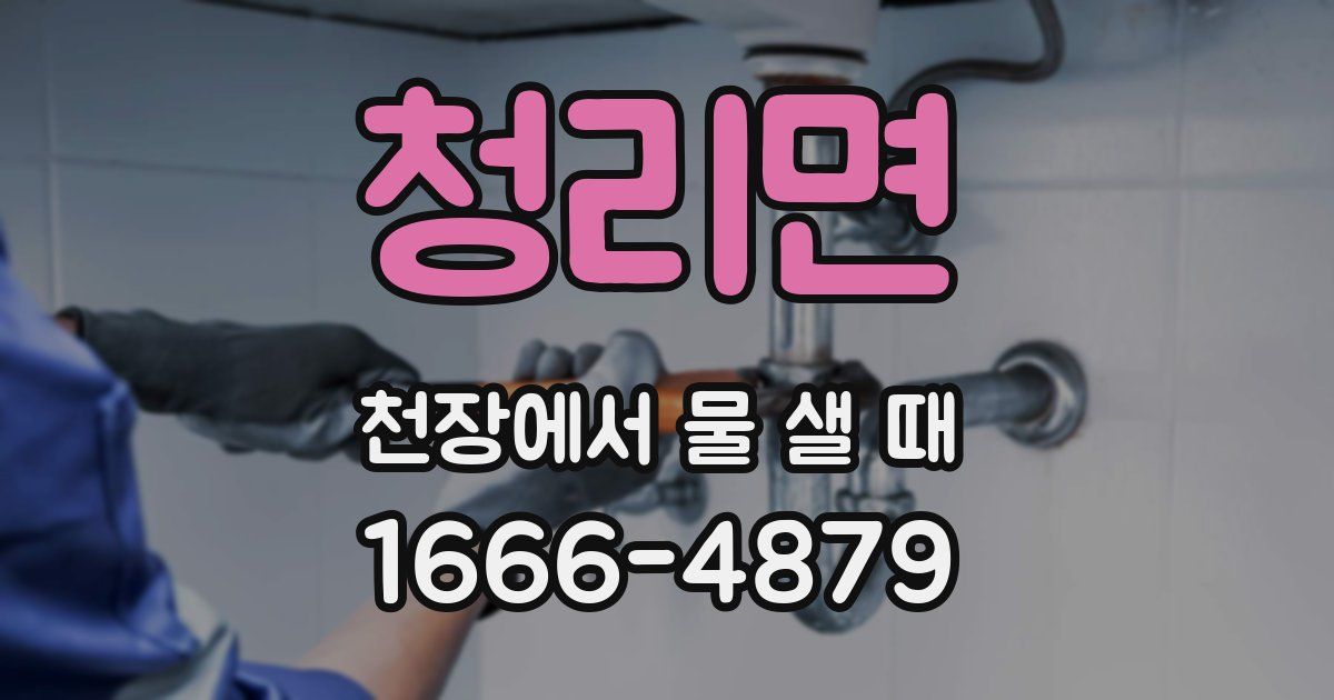 청리면 천장에서 물 샐 때