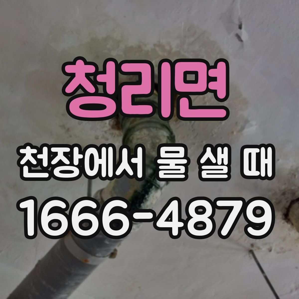 청리면 천장에서 물 샐 때