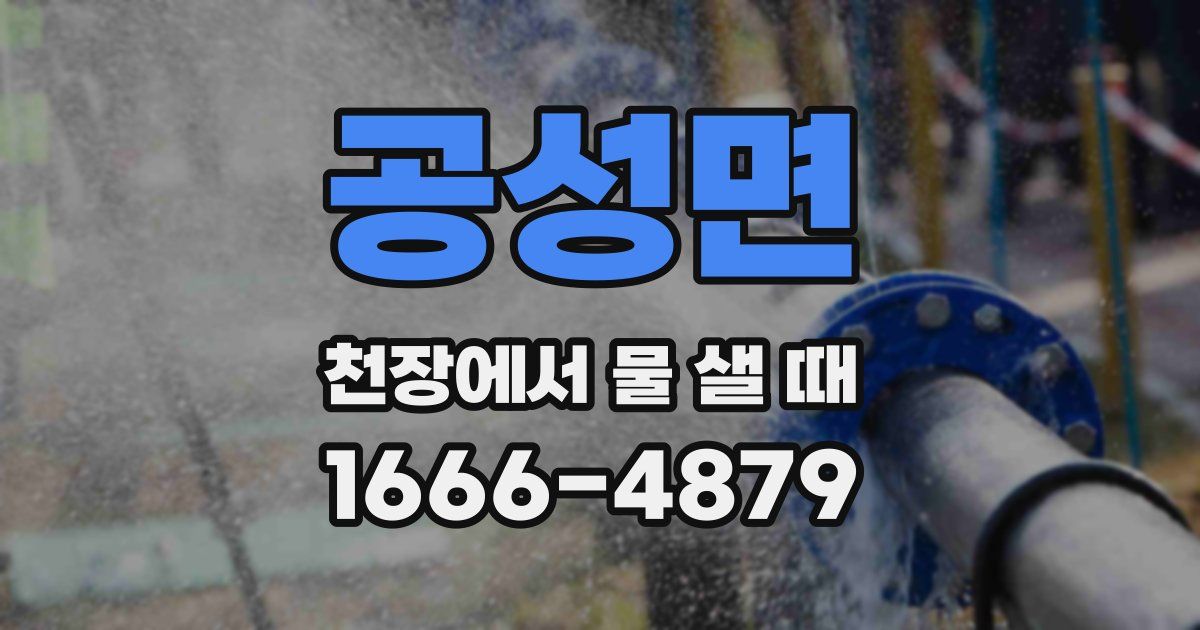 공성면 천장에서 물 샐 때