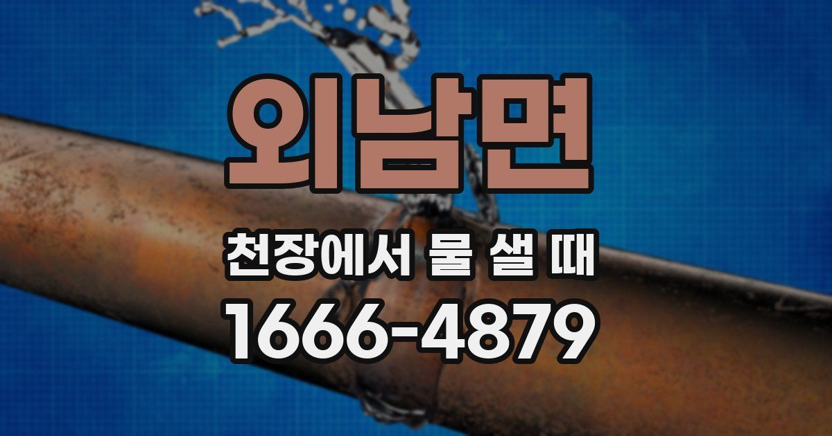 외남면 천장에서 물 샐 때