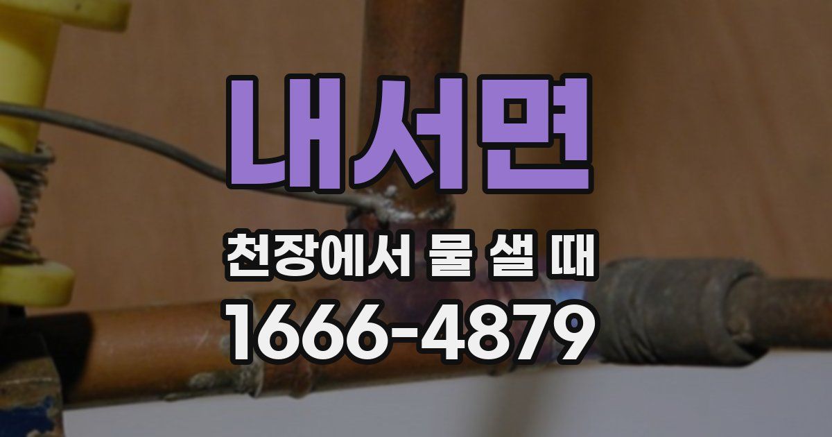 내서면 천장에서 물 샐 때