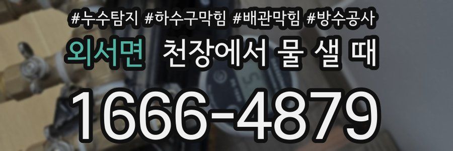 외서면 천장에서 물 샐 때