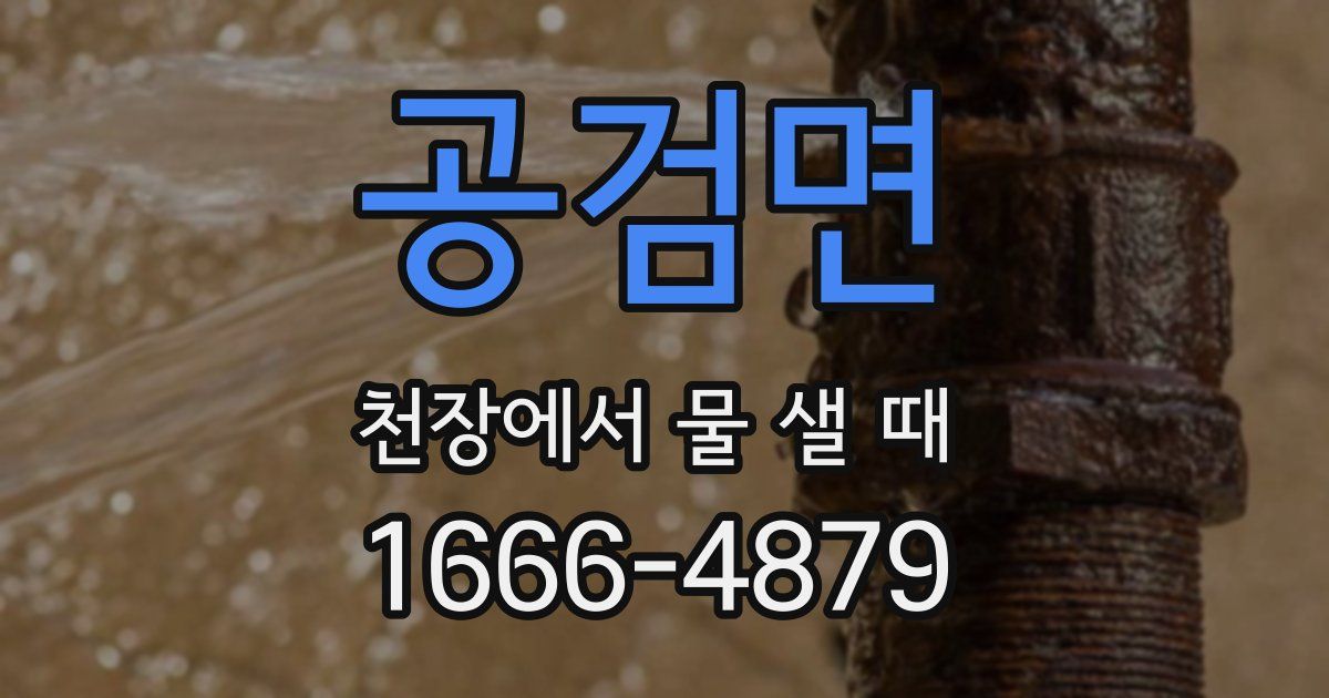 공검면 천장에서 물 샐 때