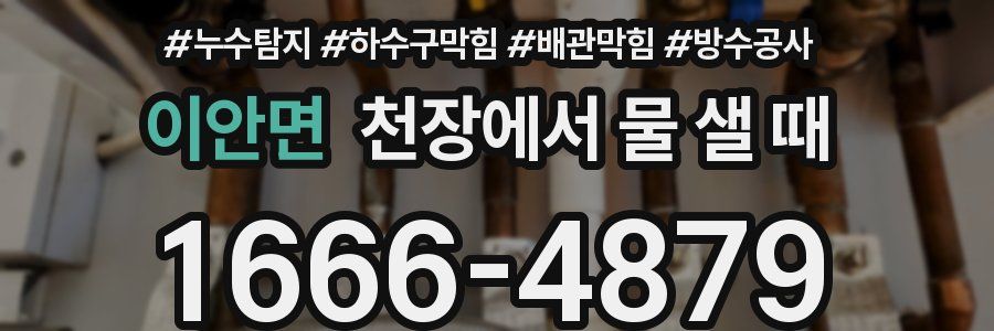 이안면 천장에서 물 샐 때