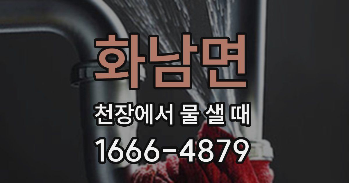 화남면 천장에서 물 샐 때