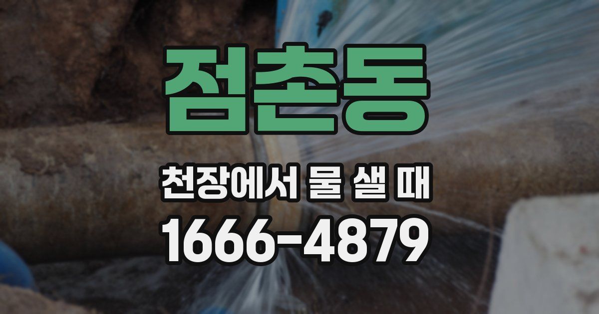 점촌동 천장에서 물 샐 때