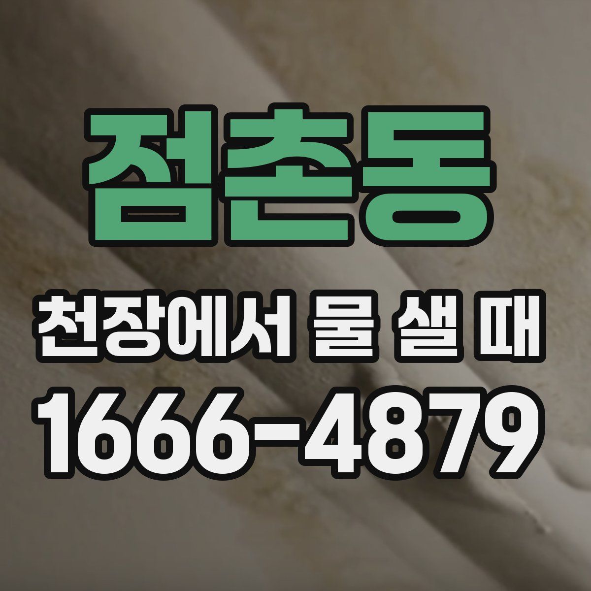 점촌동 천장에서 물 샐 때