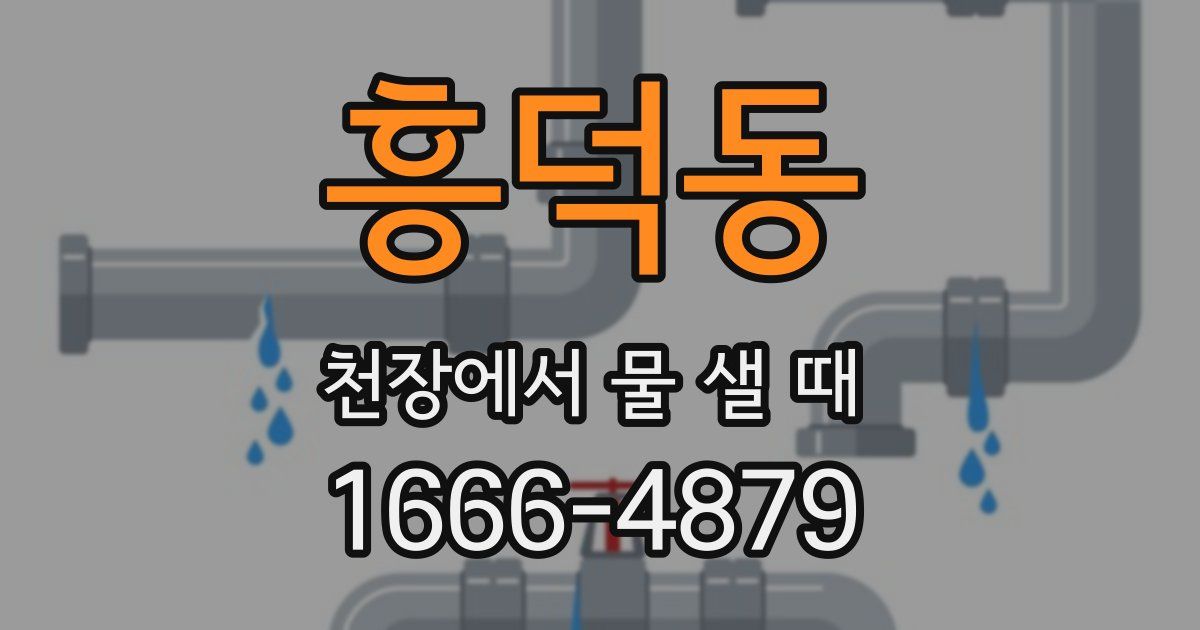 흥덕동 천장에서 물 샐 때